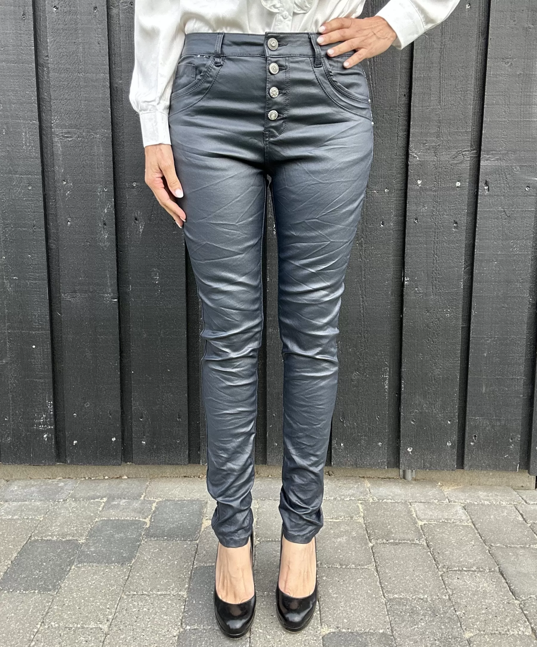 Jeans<Jewelly jeans 2566-2 Coated Navy